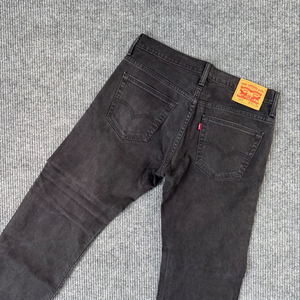 Levi's 511 Slim Fit Jeans Mens 32x31 Black Denim Pants Grunge Revival Y2K Street
